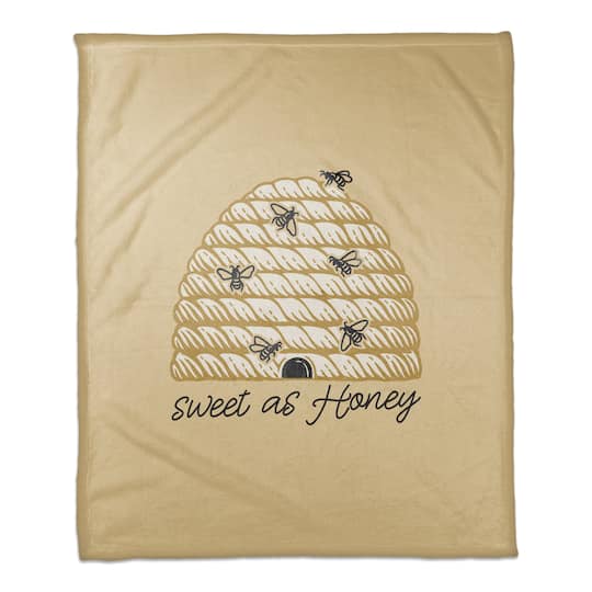 Sweet As Honey Hive Fleece Throw